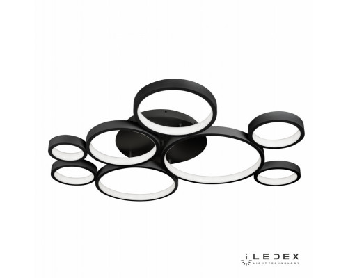 Сделать заказ Накладная люстра iLedex 9004-8L-X BK| VIVID-LIGHT.RU