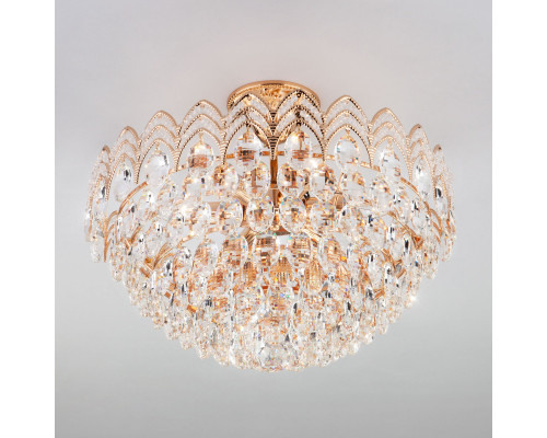 Сделать заказ Накладная люстра Eurosvet 3649/6 золото/прозрачный хрусталь Strotskis| VIVID-LIGHT.RU