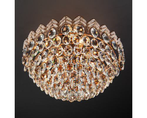 Сделать заказ Накладная люстра Eurosvet 3649/6 золото/прозрачный хрусталь Strotskis| VIVID-LIGHT.RU
