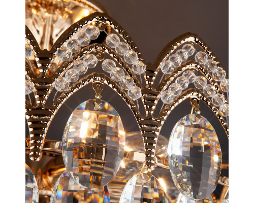 Сделать заказ Накладная люстра Eurosvet 3649/6 золото/прозрачный хрусталь Strotskis| VIVID-LIGHT.RU