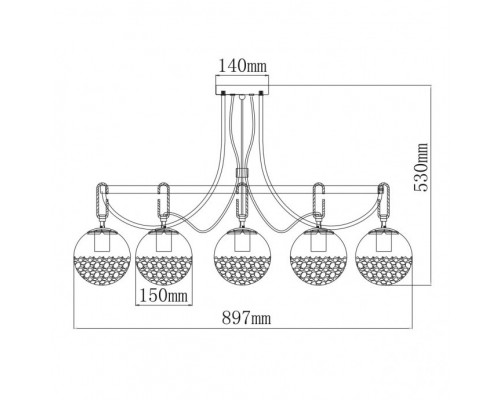 Заказать Накладная люстра DeMarkt 605016308| VIVID-LIGHT.RU