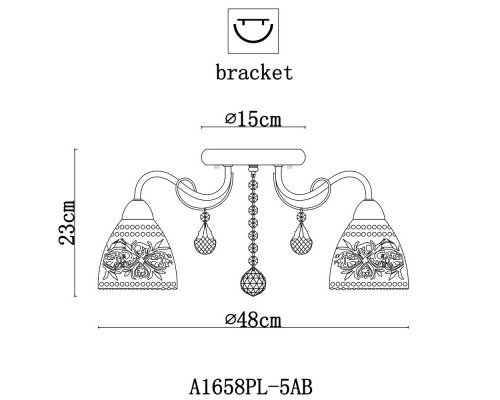 Оформить заказ Накладная люстра ARTE Lamp A1658PL-5AB| VIVID-LIGHT.RU