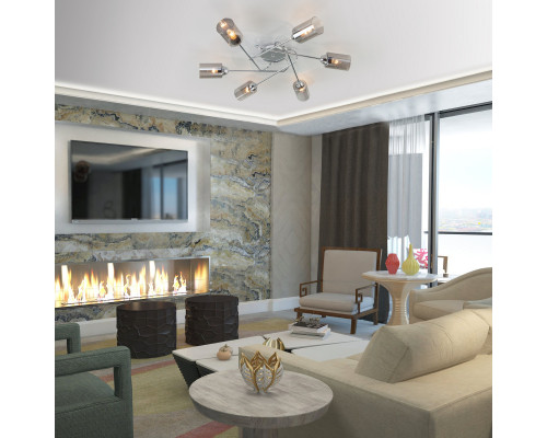 Оформить заказ Накладная люстра Eurosvet 30167/6 хром| VIVID-LIGHT.RU