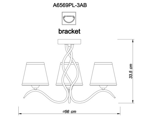 Оформить заказ Накладная люстра ARTE Lamp A6569PL-3AB| VIVID-LIGHT.RU