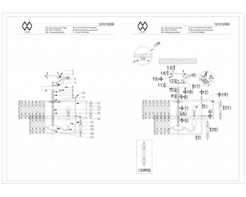 Купить Накладная люстра MW-Light 121012006| VIVID-LIGHT.RU