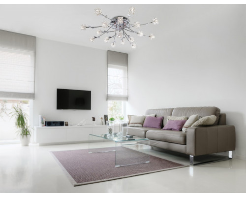 Купить Накладная люстра Eurosvet 80108/17 хром/синий+красный+фиолетовый| VIVID-LIGHT.RU