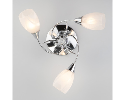 Купить Накладная люстра Eurosvet 30100/3 хром| VIVID-LIGHT.RU