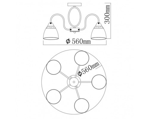 Купить Накладная люстра DeMarkt 324017305| VIVID-LIGHT.RU