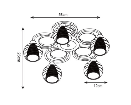 Оформить заказ Накладная люстра ARTE Lamp A1604PL-5BK| VIVID-LIGHT.RU