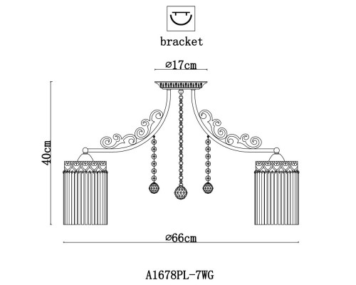Сделать заказ Накладная люстра ARTE Lamp A1678PL-7WG| VIVID-LIGHT.RU