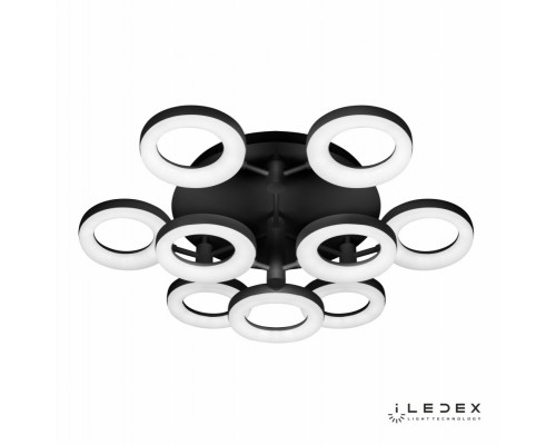 Купить Накладная люстра iLedex FS-014-X9 108W BK| VIVID-LIGHT.RU