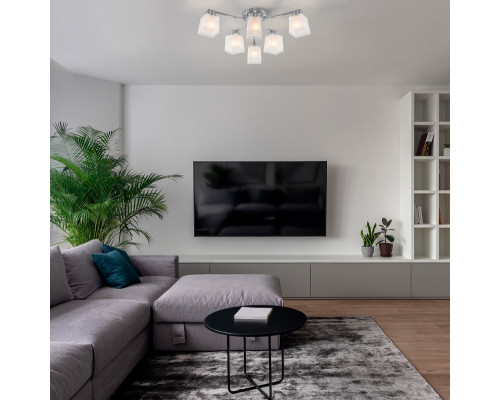 Заказать Накладная люстра Eurosvet 30162/6 хром| VIVID-LIGHT.RU