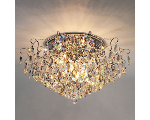 Купить Накладная люстра Eurosvet 10081/12 хром/прозрачный хрусталь Strotskis| VIVID-LIGHT.RU
