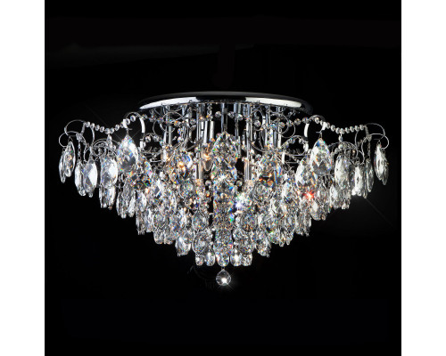 Купить Накладная люстра Eurosvet 10081/12 хром/прозрачный хрусталь Strotskis| VIVID-LIGHT.RU