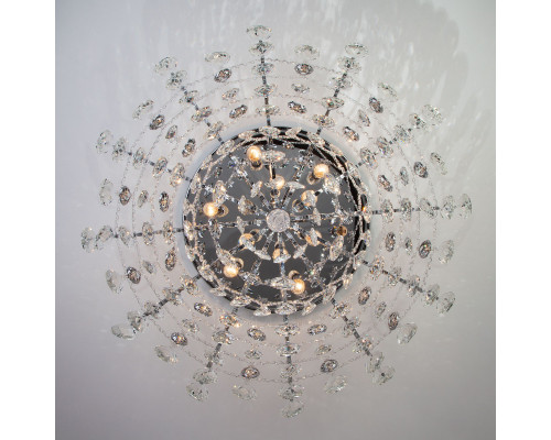 Купить Накладная люстра Eurosvet 10081/12 хром/прозрачный хрусталь Strotskis| VIVID-LIGHT.RU