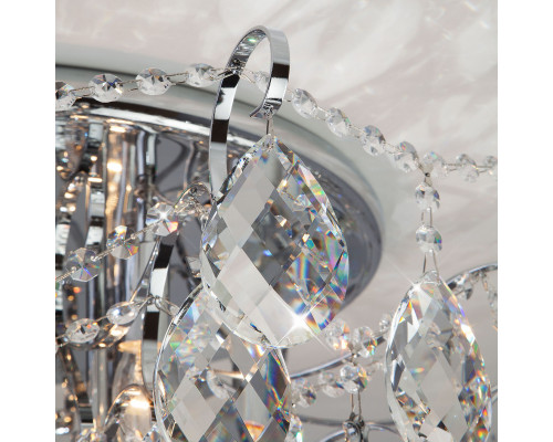 Купить Накладная люстра Eurosvet 10081/12 хром/прозрачный хрусталь Strotskis| VIVID-LIGHT.RU