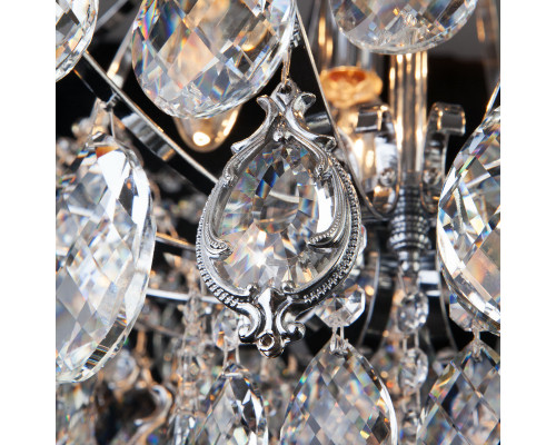 Купить Накладная люстра Eurosvet 10081/12 хром/прозрачный хрусталь Strotskis| VIVID-LIGHT.RU