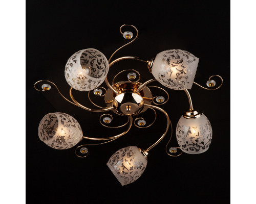 Сделать заказ Накладная люстра Eurosvet 9677/5 золото| VIVID-LIGHT.RU