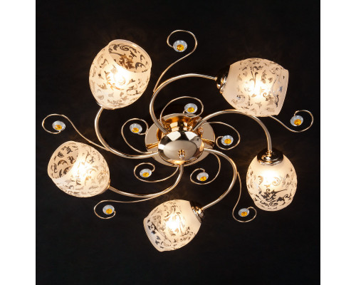 Сделать заказ Накладная люстра Eurosvet 9677/5 золото| VIVID-LIGHT.RU