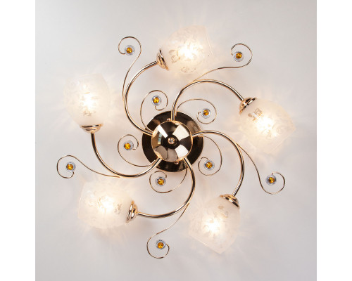 Сделать заказ Накладная люстра Eurosvet 9677/5 золото| VIVID-LIGHT.RU