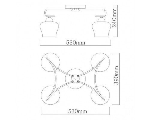 Купить Накладная люстра DeMarkt 324017704| VIVID-LIGHT.RU