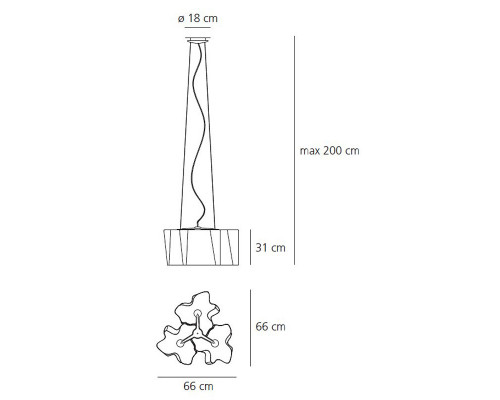 Купить Подвесная люстра Artemide 0454020A| VIVID-LIGHT.RU