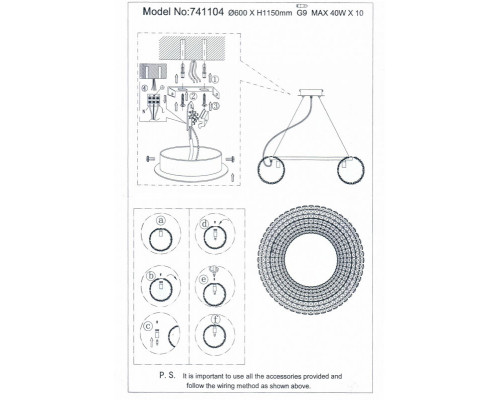 Сделать заказ Подвесная люстра Lightstar 741104| VIVID-LIGHT.RU