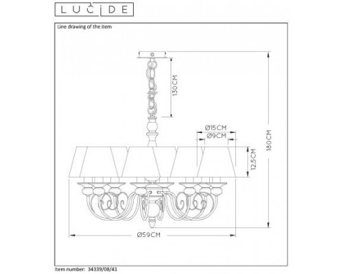 Заказать Подвесная люстра LUCIDE 34339/08/41| VIVID-LIGHT.RU