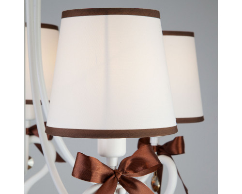 Сделать заказ Подвесная люстра Eurosvet 60066/5 белый/коричневый| VIVID-LIGHT.RU