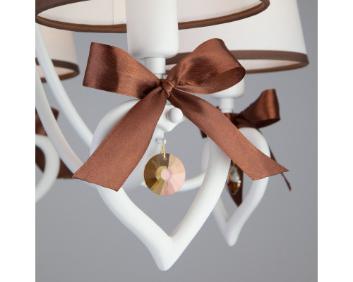 Сделать заказ Подвесная люстра Eurosvet 60066/5 белый/коричневый| VIVID-LIGHT.RU