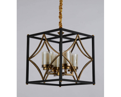 Купить Подвесная люстра Lumina Deco LDP 1223-4 BK+MD| VIVID-LIGHT.RU