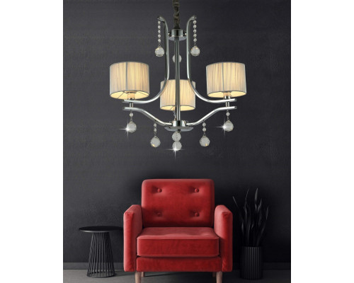 Купить Подвесная люстра Lumina Deco LDP 8443-3 CHR| VIVID-LIGHT.RU