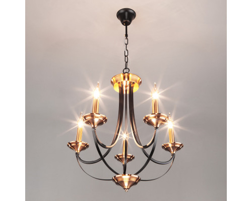 Заказать Подвесная люстра Eurosvet 60098/5 черный| VIVID-LIGHT.RU