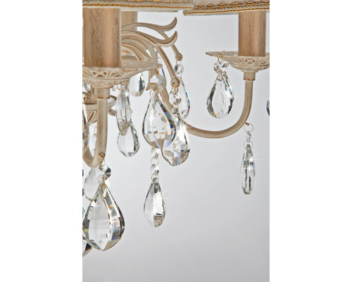 Оформить заказ Подвесная люстра Eurosvet 10054/5 белый с золотом/прозрачный хрусталь Strotskis| VIVID-LIGHT.RU