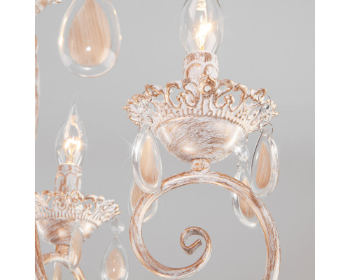 Оформить заказ Подвесная люстра Eurosvet 10009/6 золото с белым| VIVID-LIGHT.RU