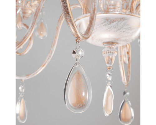 Оформить заказ Подвесная люстра Eurosvet 10009/6 золото с белым| VIVID-LIGHT.RU