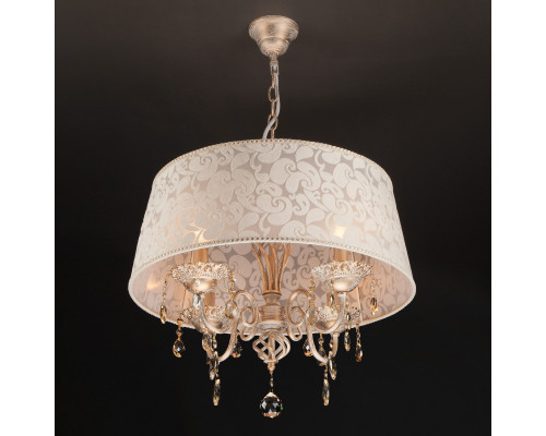 Оформить заказ Подвесная люстра Eurosvet 10008/4 белый с золотом/тонированный хрусталь Strotskis| VIVID-LIGHT.RU