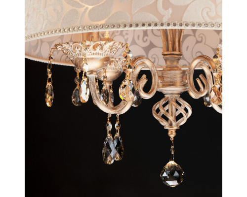 Оформить заказ Подвесная люстра Eurosvet 10008/4 белый с золотом/тонированный хрусталь Strotskis| VIVID-LIGHT.RU