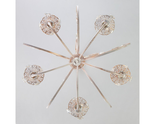 Заказать Подвесная люстра Eurosvet 3305/5 белый с золотом/прозрачный хрусталь Strotskis| VIVID-LIGHT.RU