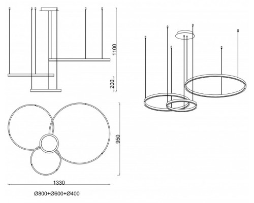Купить Подвесная люстра KinkLight 08223,33P| VIVID-LIGHT.RU