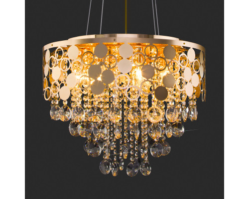 Оформить заказ Подвесная люстра Eurosvet 10123/8 золото/прозрачный хрусталь Strotskis Smart (10114/8)| VIVID-LIGHT.RU