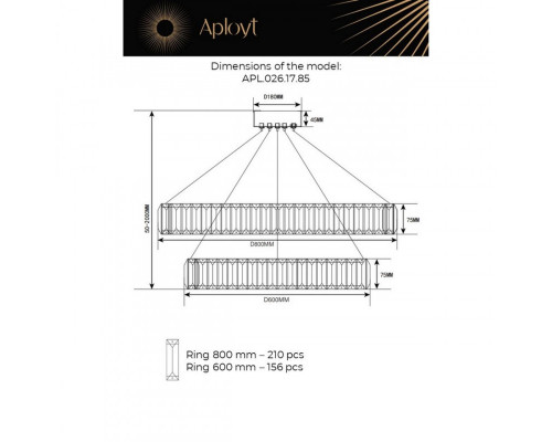 Заказать Подвесная люстра APLOYT APL.026.13.85| VIVID-LIGHT.RU