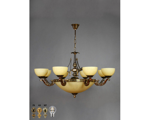 Купить Подвесная люстра AMBIENTE by BRIZZI 02166/8 PB| VIVID-LIGHT.RU