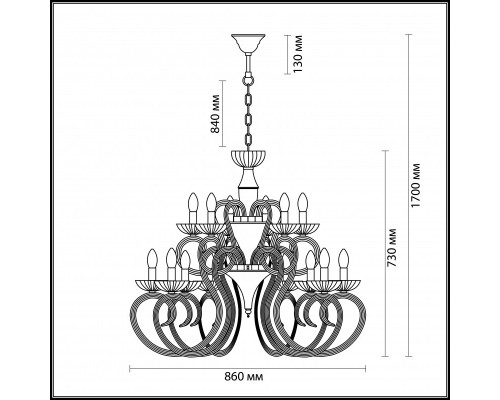 Заказать Подвесная люстра Odeon Light 3932/15| VIVID-LIGHT.RU