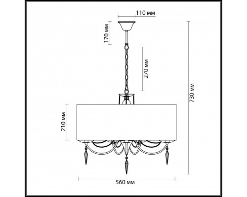 Оформить заказ Подвесная люстра Odeon Light 3210/5A| VIVID-LIGHT.RU
