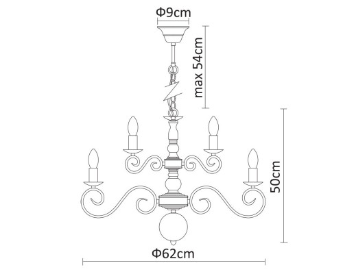 Оформить заказ Подвесная люстра ARTE Lamp A1129LM-12WH| VIVID-LIGHT.RU