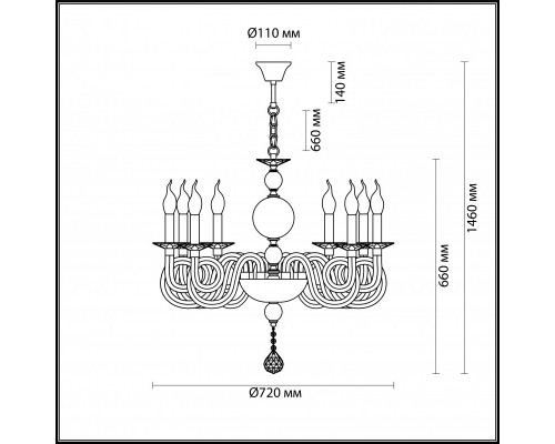 Сделать заказ Подвесная люстра Odeon Light 4601/8| VIVID-LIGHT.RU