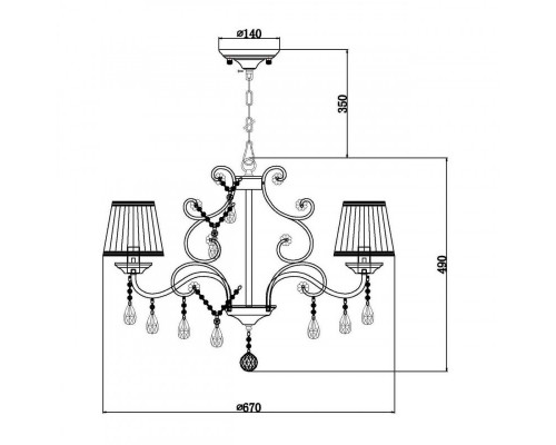 Оформить заказ Подвесная люстра Vele Luce VL2002L06| VIVID-LIGHT.RU