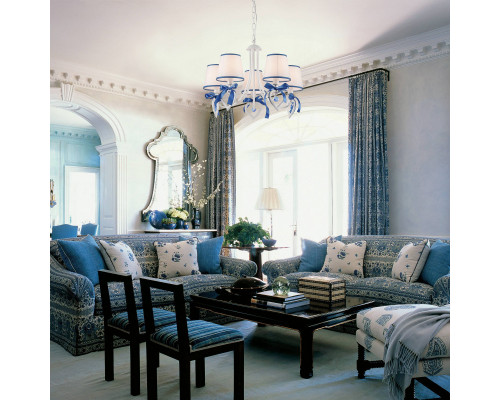 Сделать заказ Подвесная люстра Eurosvet 60066/5 белый/синий| VIVID-LIGHT.RU