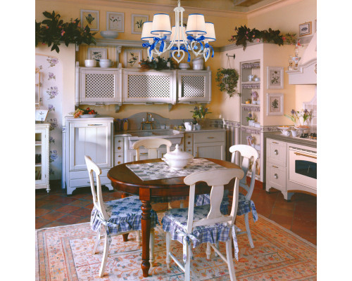 Сделать заказ Подвесная люстра Eurosvet 60066/5 белый/синий| VIVID-LIGHT.RU